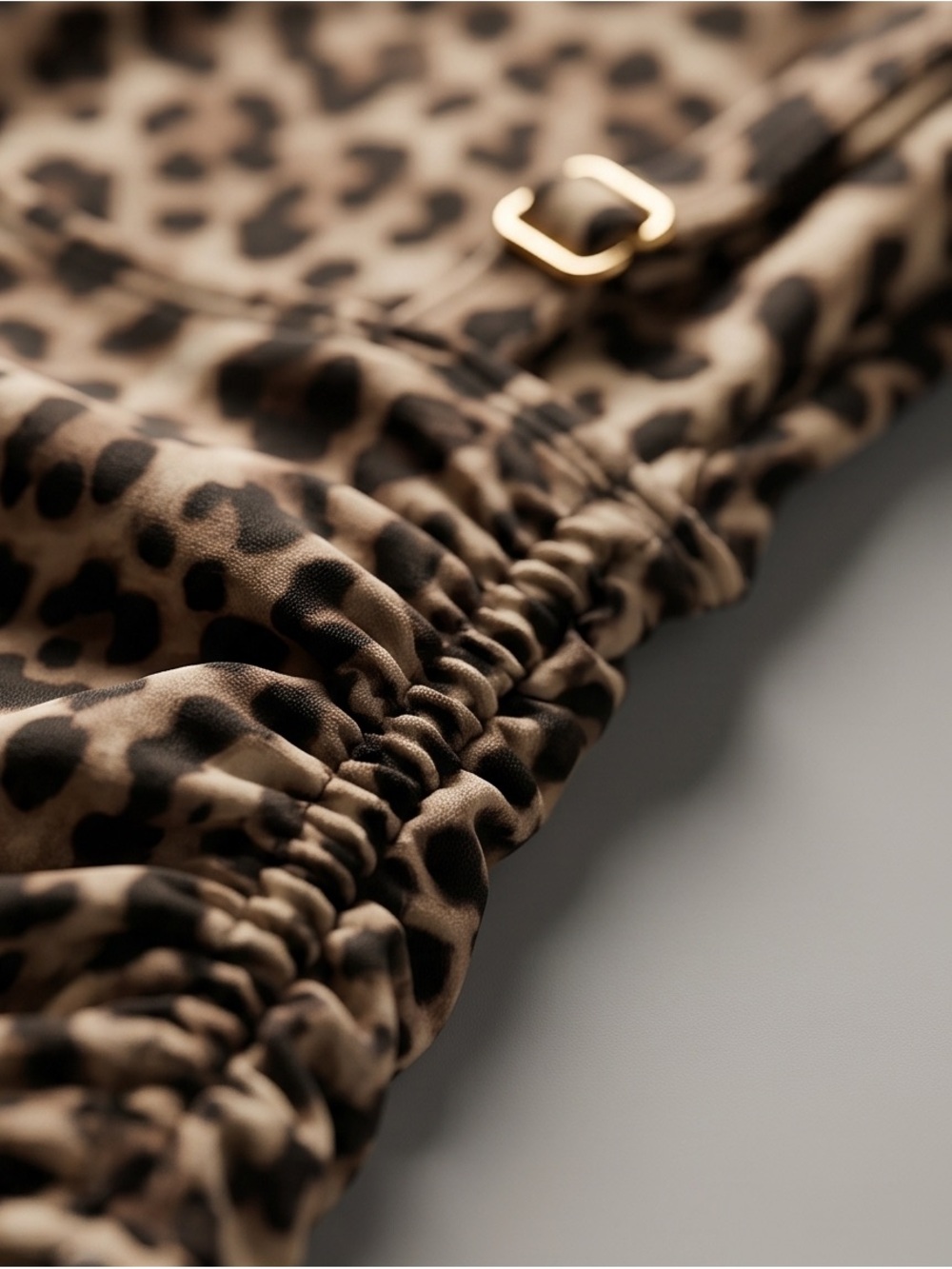 Aqua Green Leopard Print One-Piece Swimsuit in Brown and Black - Picture 4 of 8